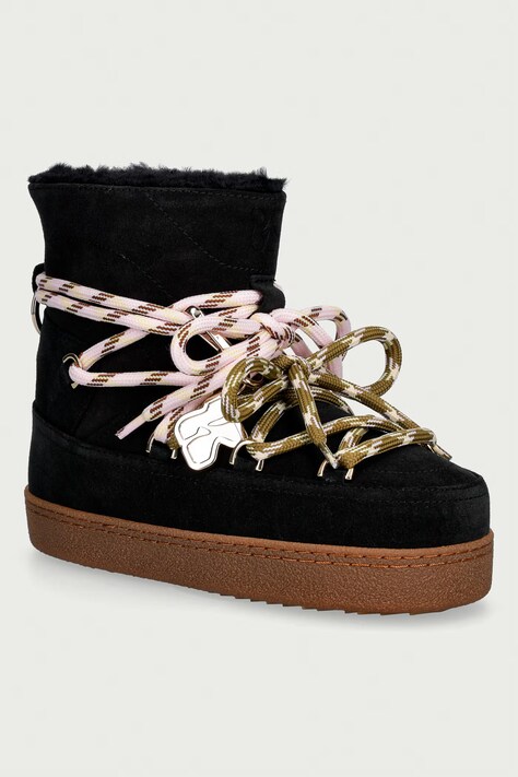 Inuikii Quilted Suede śniegowce damskie zamszowe czarne 1002.003.0231