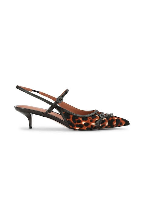 Kurt Geiger London Szpilki skórzane Knightsbridge Sling brązowe 6140446189
