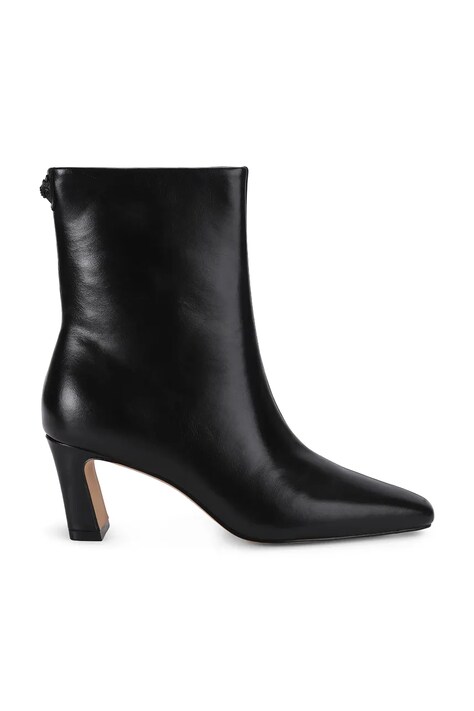 Kurt Geiger London Botki na słupku damskie skórzane Eaton Ankle Boot czarne 6193700109