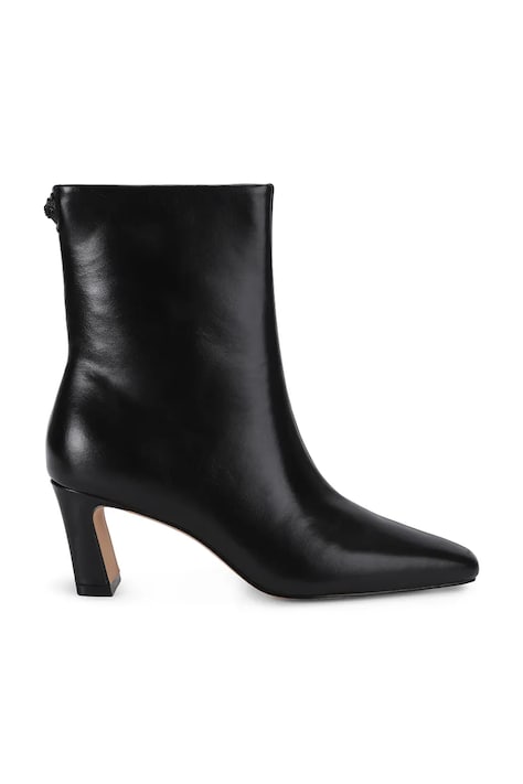 Kurt Geiger London Botki na słupku damskie skórzane Eaton Ankle Boot czarne 6193700109