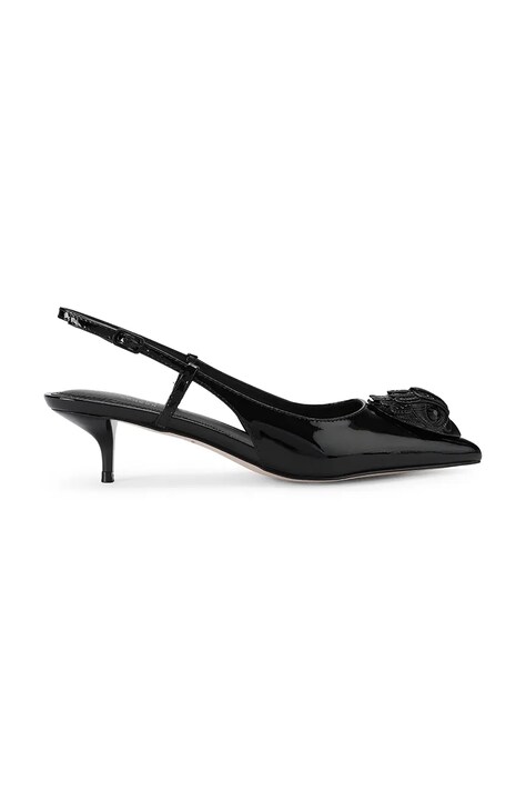 Kurt Geiger London Szpilki skórzane Belsize 40 Sling czarne 6137800309