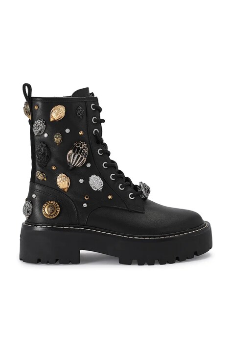 Kurt Geiger London Workery damskie skórzane Woolwich Eagle Boot czarne 6084600109