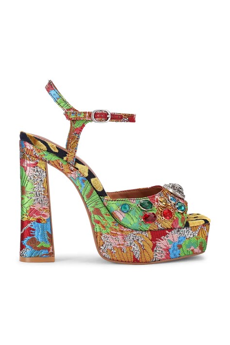 Kurt Geiger London Sandały na wysokim obcasie Chelsea Platform Peep multicolor 6084155689