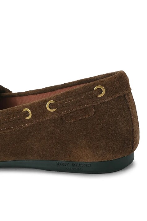 Kurt Geiger London Mokasyny damskie zamszowe Eagle Moccasin brązowe 9790830209