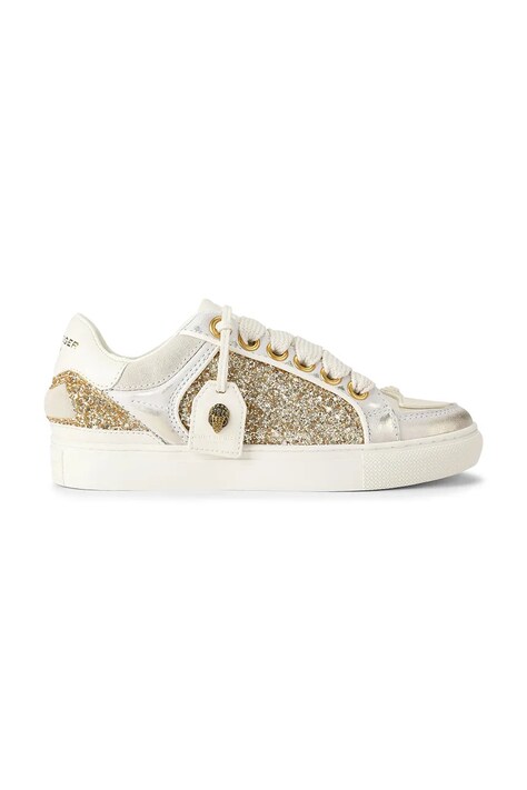 Kurt Geiger London Southbank Tag Slim sneakersy damskie skórzane beżowe 6148766769