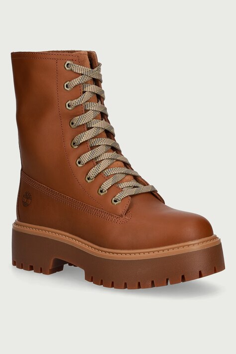Timberland Μποτάκια Γυναικεία δερμάτινα Stone Street καφέ TB0A5SAHEM61