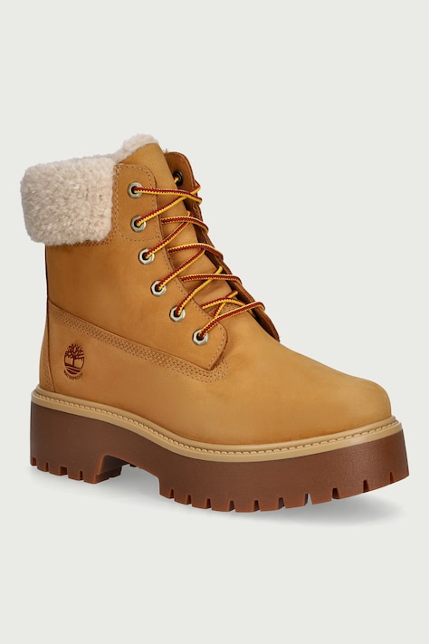 Timberland Topánky na platforme dámske nubukové Stone Street béžové TB0A2PU67541