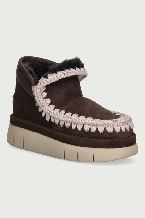 Mou Bounce Welt Sneaker Suede snehule dámske semišové hnedé MU.FW751000A