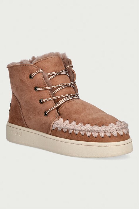 Mou Eskimo Lace-Up Sneaker μπότες χιονιού Γυναικείες σουέτ μπεζ MU.FW741014A