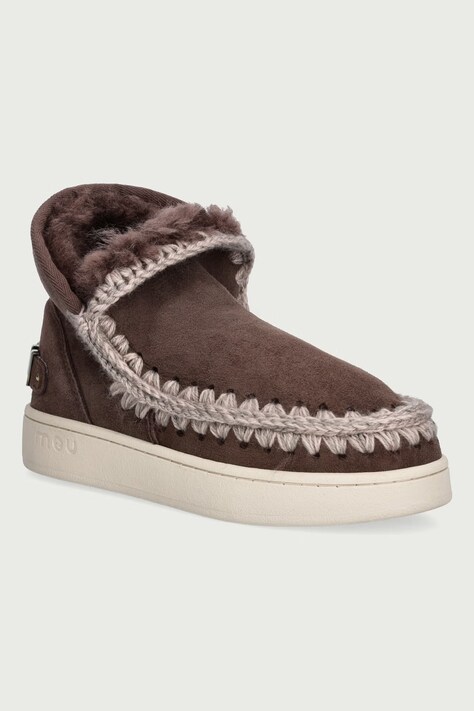 Mou New Eskimo Sneaker Suede Lettr snehule dámske semišové hnedé MU.FW741001A