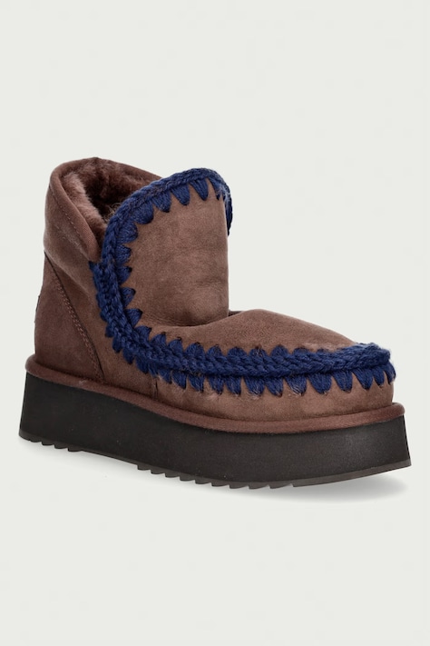 Mou Mini Eskimo Platform Boot μπότες χιονιού Γυναικείες σουέτ καφέ MU.FW681000A