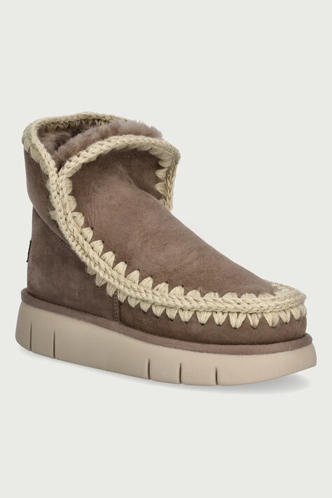 Mou Eskimo 18 Bounce śniegowce damskie zamszowe beżowe MU.FW531002A
