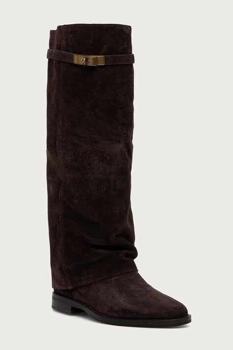 Nokwol Visoke čizme za žene od kože Vespa Brown Double Dye Suede smeđe Vespa Brown Double Dye Suede