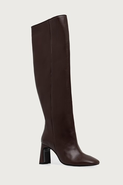 Souliers Martinez Kozaki damskie skórzane ROBERTA brązowe ROBERTA