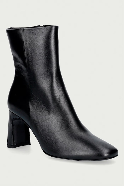 Souliers Martinez μποτάκια block heel γυναικεία δερμάτινα KAROL μαύρα KAROL