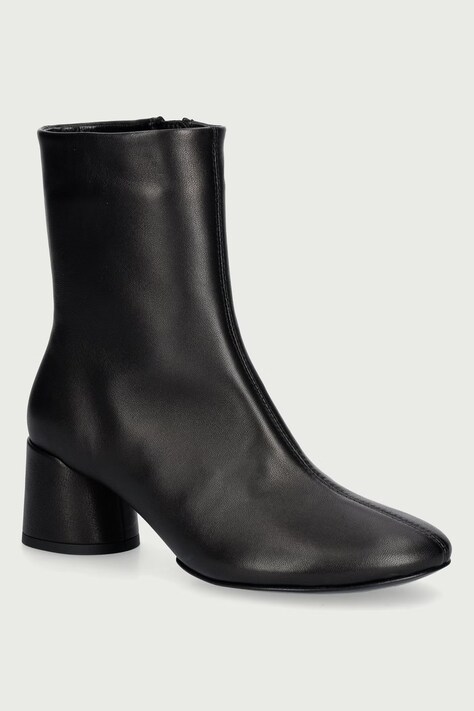 Souliers Martinez Kotníkové boty dámské kožené FLAVIA černé FLAVIA