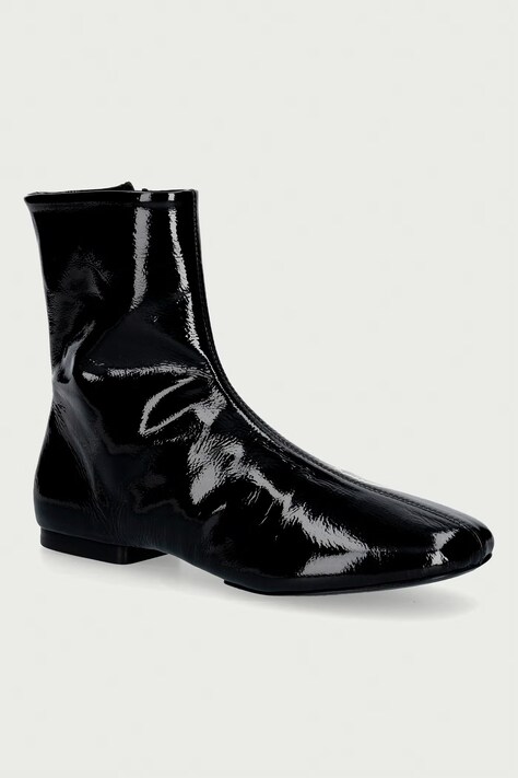 Souliers Martinez gležnjače za žene od kože MOLLI crne MOLLI