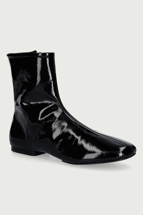 Souliers Martinez Kotníkové boty dámské kožené MOLLI černé MOLLI