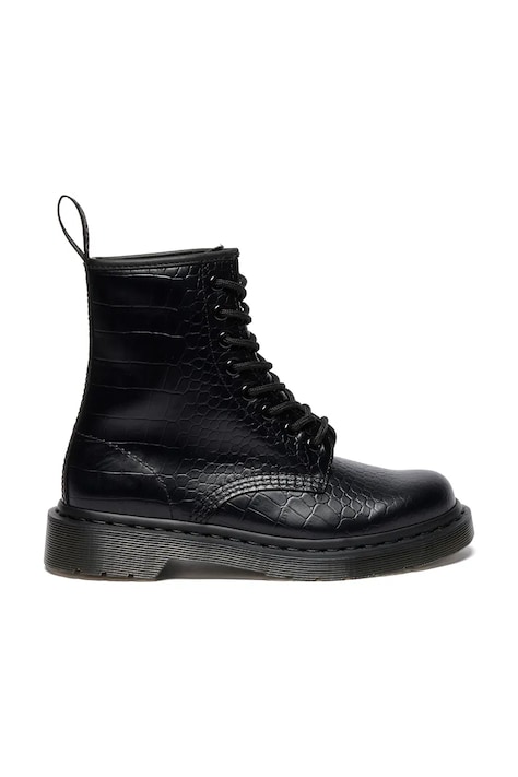 Dr. Martens botki damskie skórzane 1460 Croco czarne DM42679001