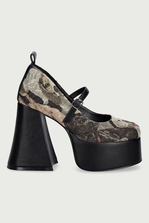 Koi Footwear туфлі-човники The Hound Tapestry Platform Heels — AW26-OBDUCL, бежевий — фото 2