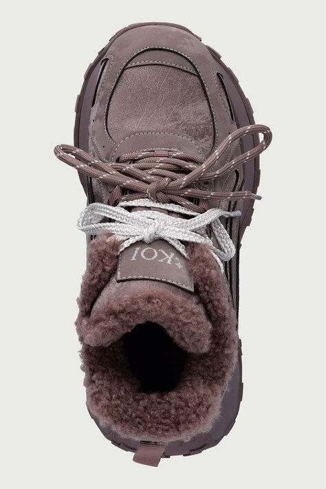 Koi Footwear Fluffy Platform Trainers кросівки жіночі — AW26-OBDUCR, фіолетовий — фото 4