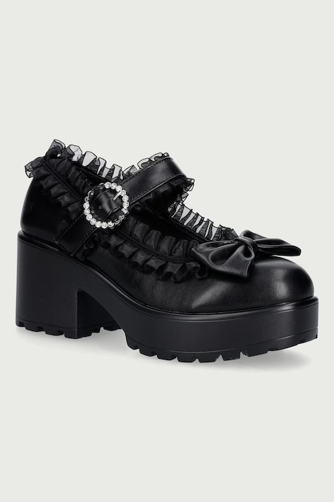 Koi Footwear Pompe Tira Ruffle Mary Janes nere ND682