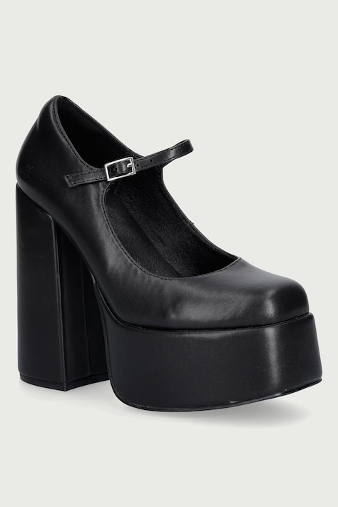 Koi Footwear Pompe Darkbloom Black Platform nere DBP2
