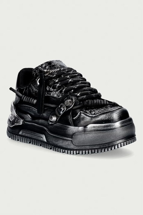 Koi Footwear Metamorphosis Distressed Platoform sneakers Γυναικεία μαύρα TT01
