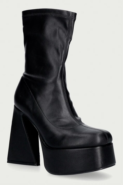 Koi Footwear Μποτάκια με πλατφόρμα Γυναικεία Rakot Heeled Black Ankle Boots μαύρα MC24
