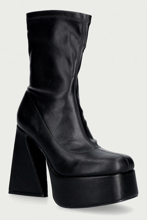 Koi Footwear Gležnjače s platformom za žene Rakot Heeled Black Ankle Boots crne MC24
