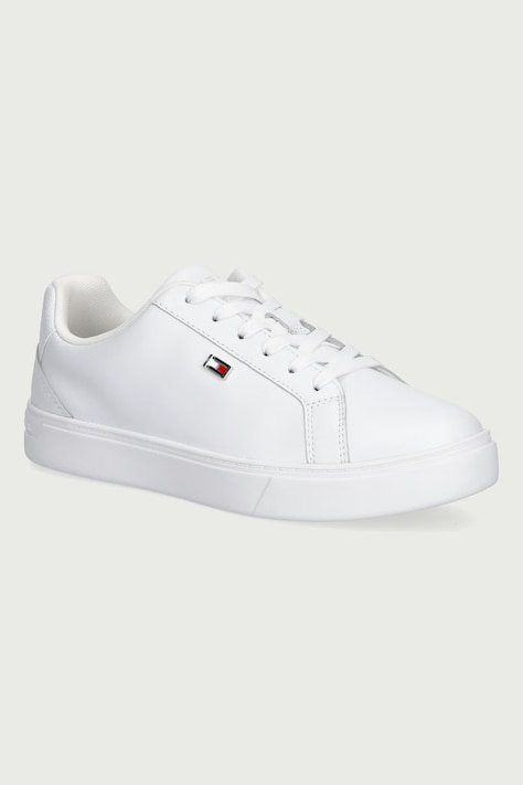 Tommy Hilfiger FLAG COURT SNEAKER sneakers dámske kožené biele FW0FW09074