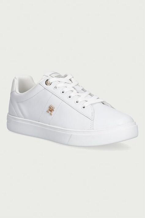 Tommy Hilfiger ESSENTIAL ELEVATED COURT SNEAKER sneakersy damskie skórzane białe FW0FW09073