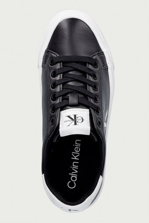 Calvin Klein VULC FLATFORM LACEUP LOW LTH superge ženske črne HW0HW03159