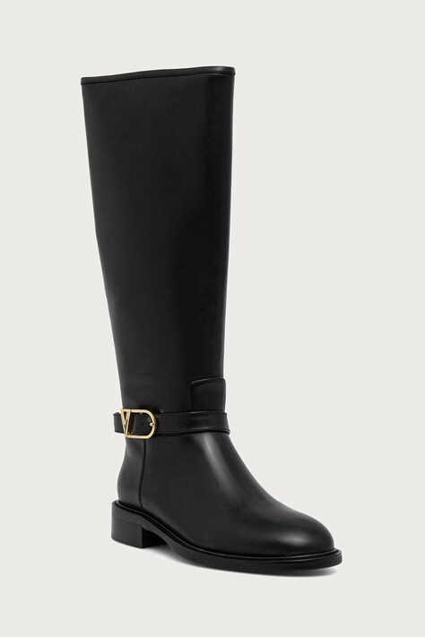 Valentino Oficerki damskie skórzane OLIVIA czarne 91O1701VIT