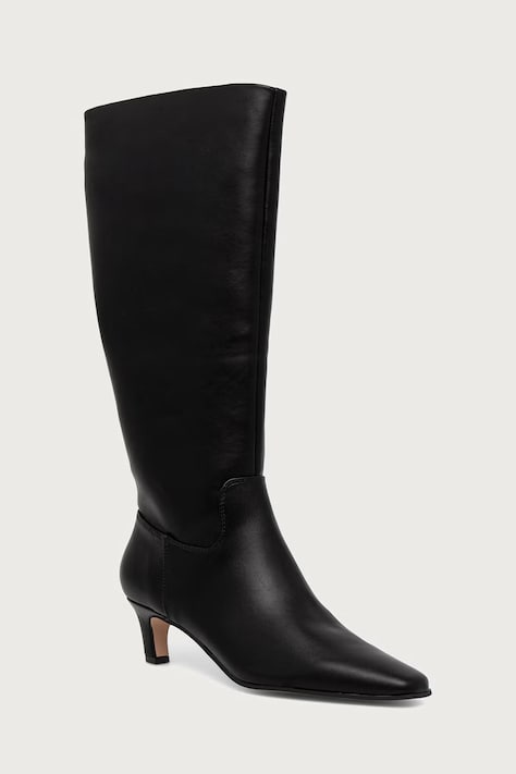 Steve Madden kozaki na niskim obcasie damskie New Davis czarne 11005691