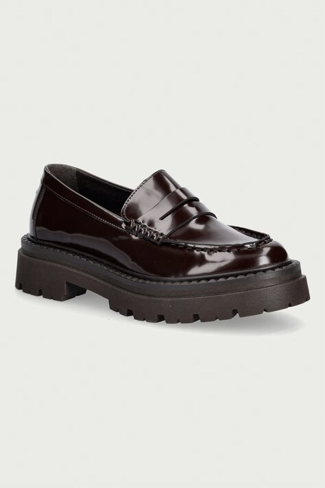 Steve Madden mokasyny damskie Katja brązowe na platformie 11005690