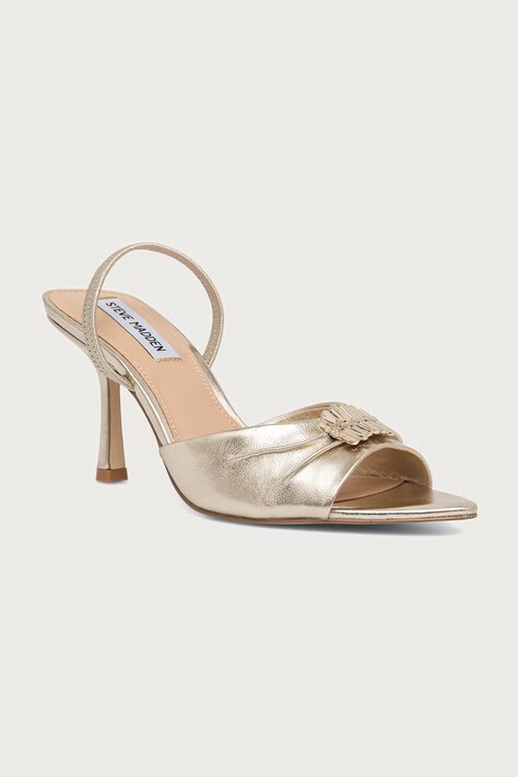 Steve Madden szpilki skórzane Kandy złote 11005707