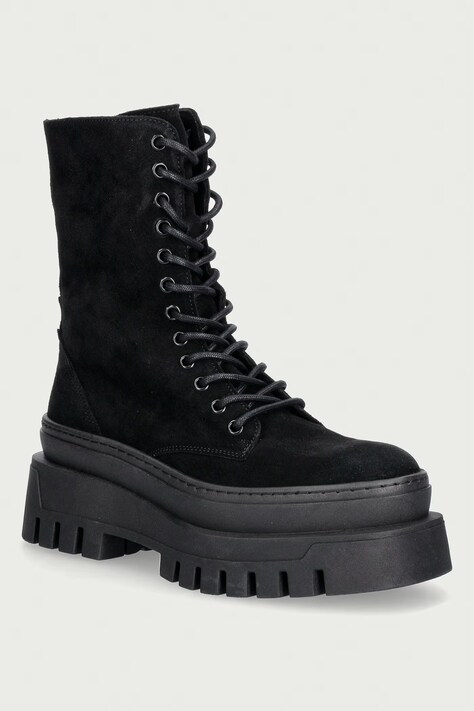 Steve Madden workery na platformie damskie zamszowe Coast czarne 11002681