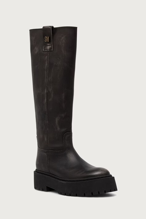Steve Madden kozaki damskie skórzane Sonar szare 11005588