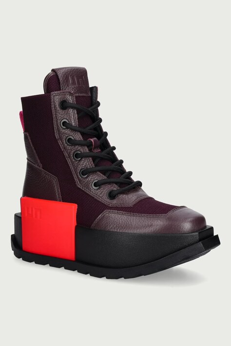 United Nude Μποτάκια Γυναικεία Roko Combat μπορντό 11045993165