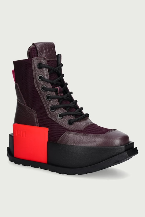 United Nude Μποτάκια Γυναικεία Roko Combat μπορντό 11045993165
