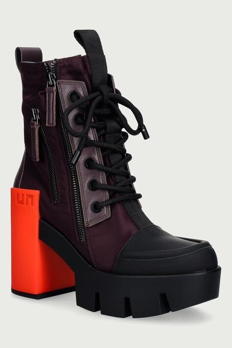 United Nude Gležnarski čevlji s polno peto (blok) ženski Grip Cap Mid bordo 11031993201