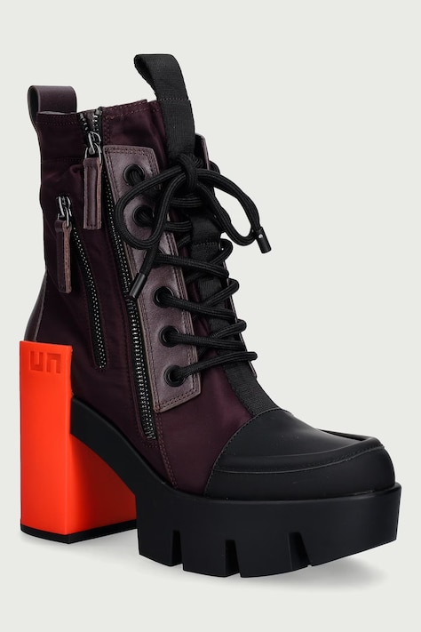 United Nude Gležnarski čevlji s polno peto (blok) ženski Grip Cap Mid bordo 11031993201