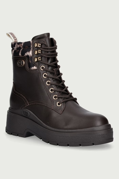 Liu Jo Workery na platforme dámske kožené ANDREA 10 hnedé SF6133P0102S3365