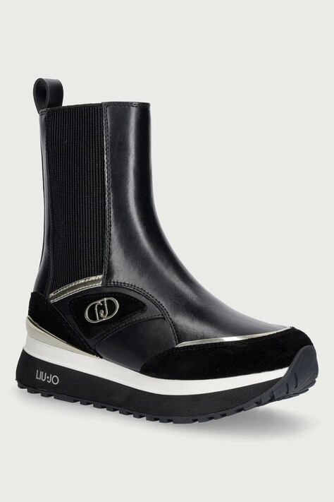Liu Jo LIU JO MAXI WONDER 103 chelsea čižmy dámske kožené čierne BF6071P030422222