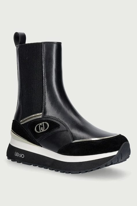 Liu Jo LIU JO MAXI WONDER 103 chelsea čižmy dámske kožené čierne BF6071P030422222
