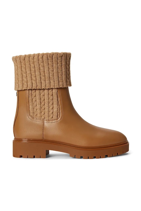 Lauren Ralph Lauren Botki damskie skórzane Allyson Cbl brązowe 802P17088002
