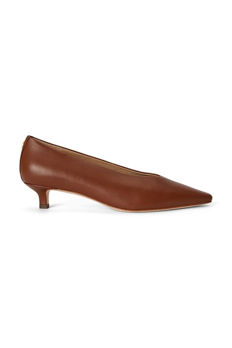 Lauren Ralph Lauren szpilki skórzane Frncsa Pump brązowe 802P16893004