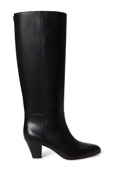 Lauren Ralph Lauren Kozaki damskie skórzane Emrsyn Tl Hl czarne 802P15714001
