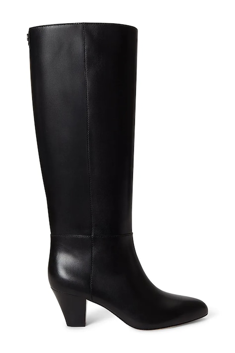 Lauren Ralph Lauren Kozaki damskie skórzane Emrsyn Tl Hl czarne 802P15714001